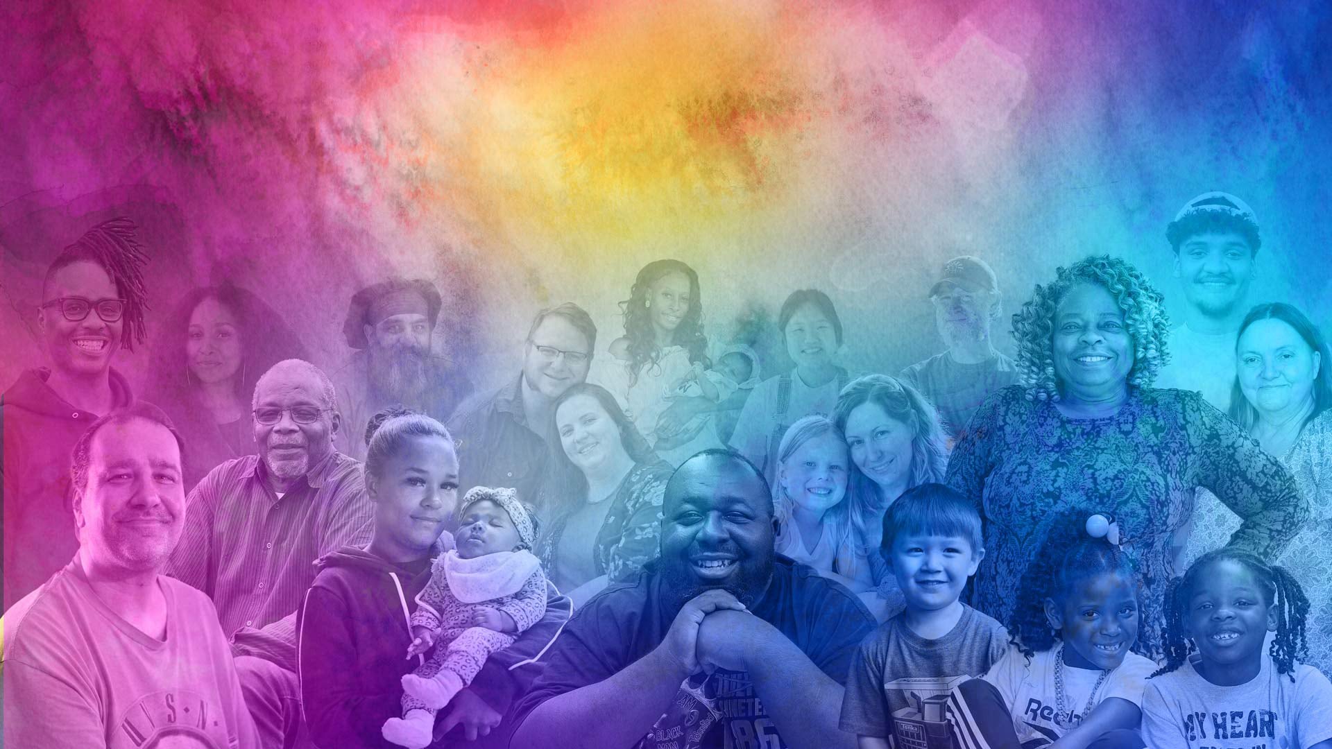 Missourian composited over watercolor pattern