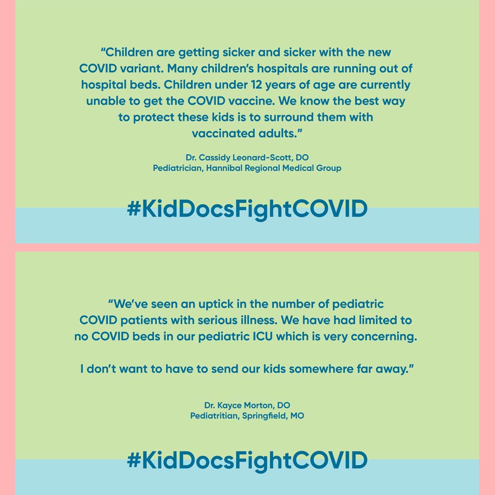 Kid Docs Fight COVID social media campaigns