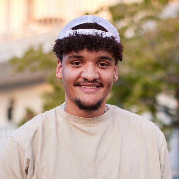 Young man smiling