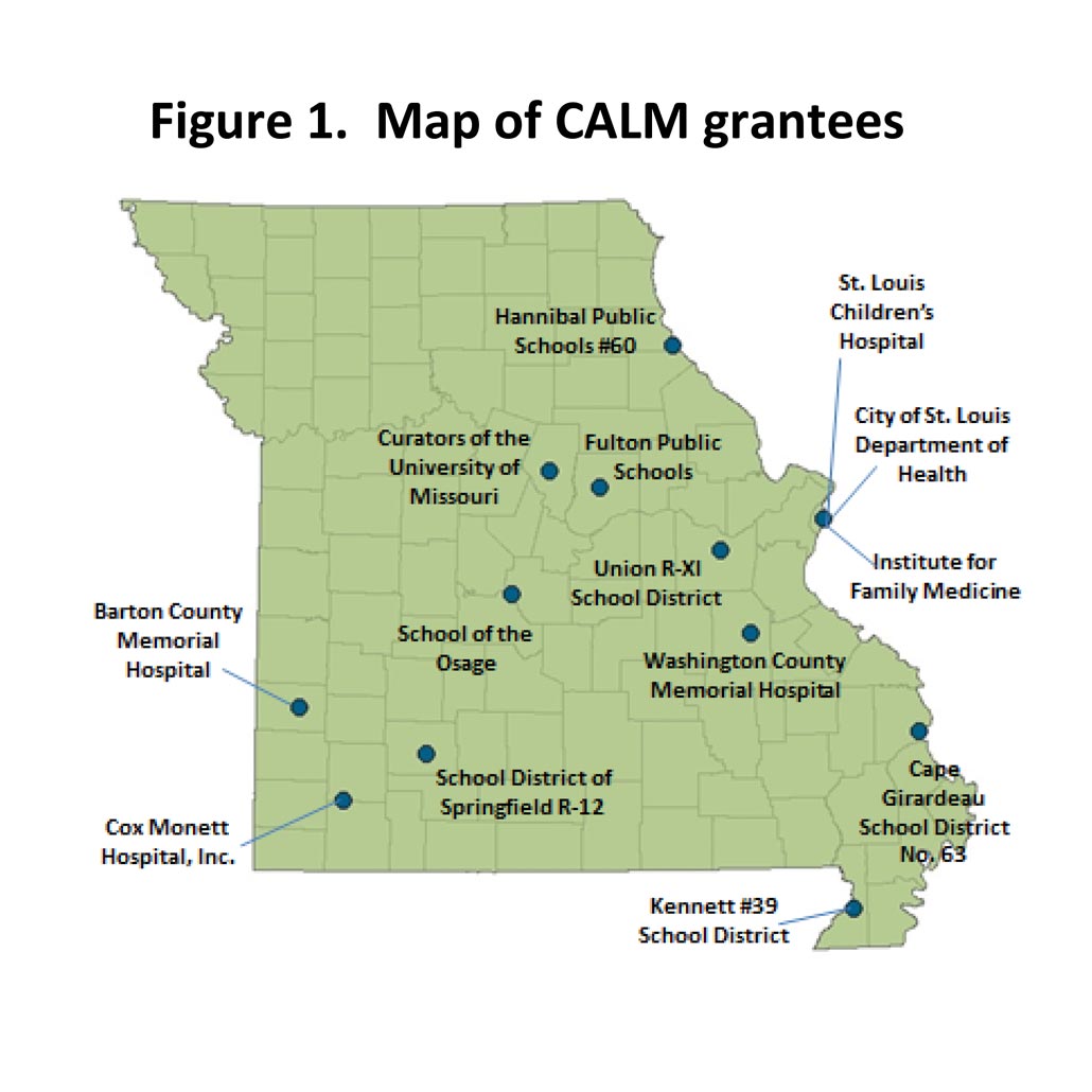 CALM Grantees MO map
