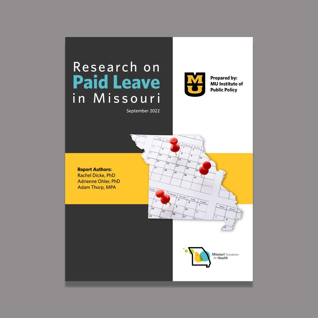 This study examines Missouri workers current access to paid sick leave and potential economic and health impacts of expanded access to short-term, paid sick leave for one’s own health needs or to attend to the needs of a family member or loved one. Particular attention is given to the availability of paid leave for different groups of workers, including essential workers, by occupation, and among women, individuals with low incomes, and racial and ethnic minority populations.