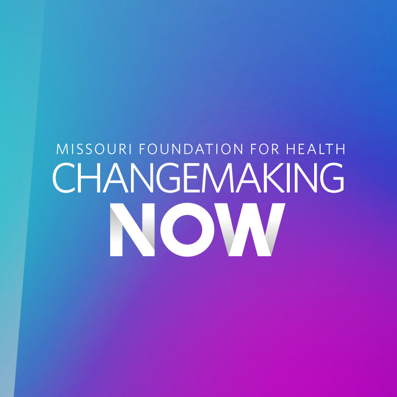 Changemaking Now logo in white over blue and purple gradient