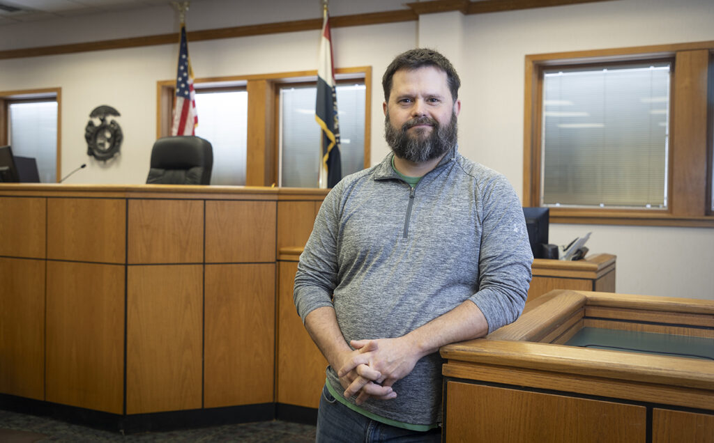 Brendon Fox, district 2 circuit judge, In Rolla, Missouri. Photo by Jeff Tuttle