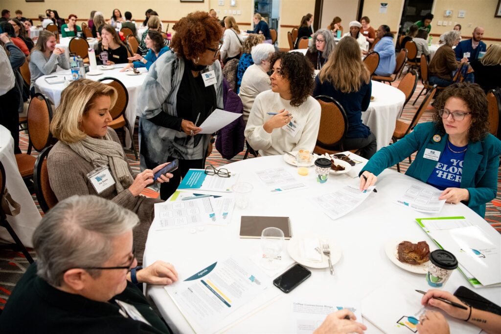 A diverse crowd participates in the Advocates’ Retreat