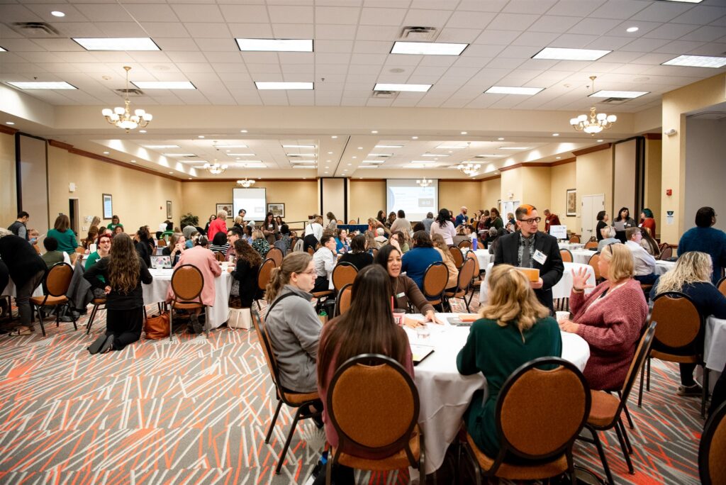 A diverse crowd participates in the Advocates’ Retreat