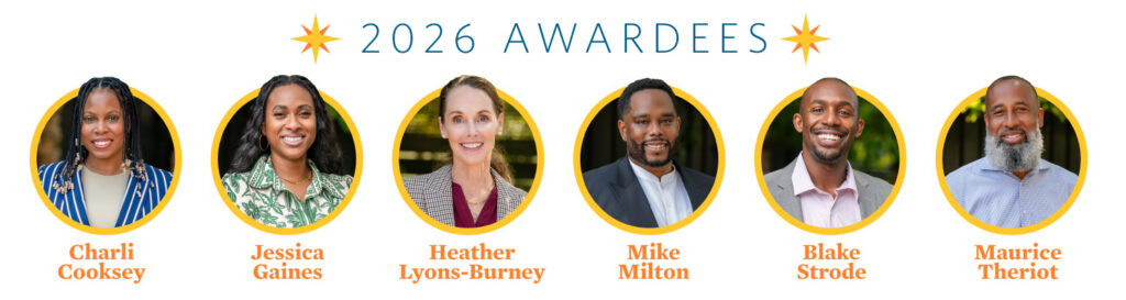 Graphic showing headshots of 2026 Spark Prize Awardees